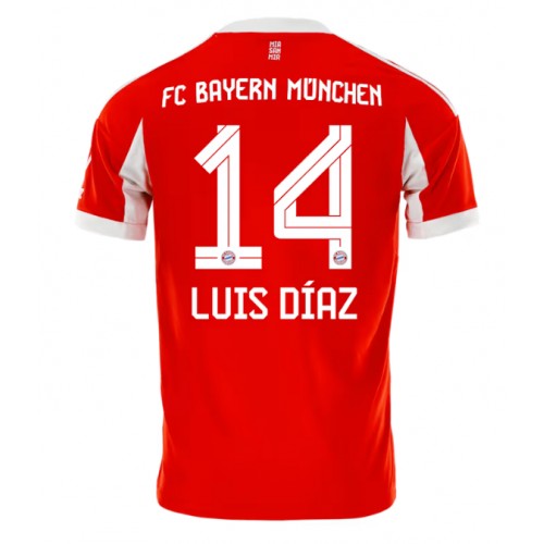 Lacne Muži Futbalové dres Bayern Munich Luis Diaz #14 2025-26 Krátky Rukáv - Domáci